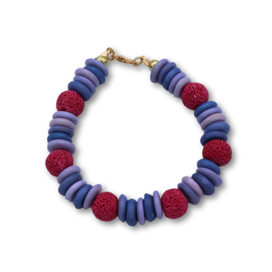 Pink and Purple Statement Bracelet