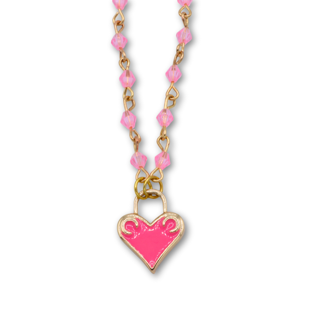 Pink Heart Necklace