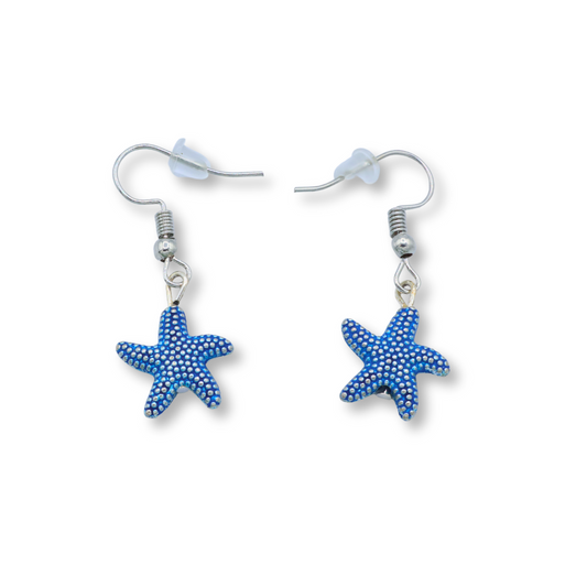 Blue Starfish Earrings