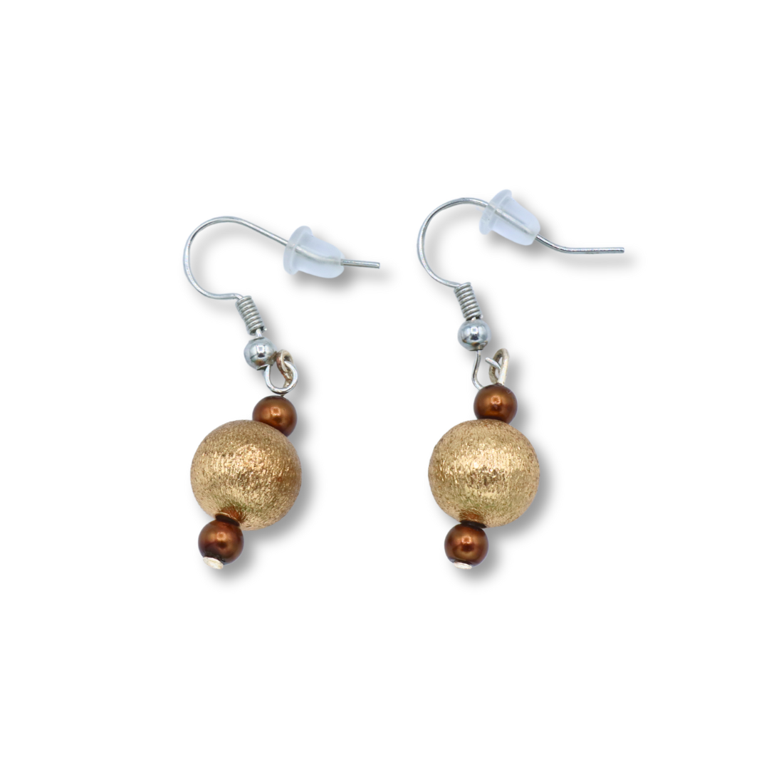 Gold Bead Earrings